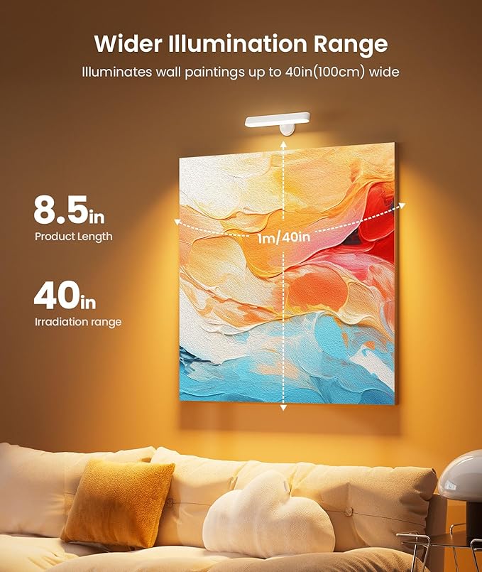 Wall Sconces Rechargeable 7500mAh Battery Operated Wall Lights Cordless LED Wall Lamp, Touch and Remote Control, 3 Colors Wall Lamps 360° Rotate Dimmable Brightness with 15 RGB Colors