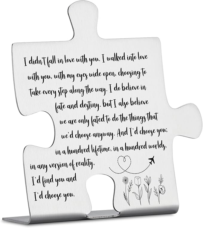 I’d Choose You Sign, Romantic Love Message Sign for Husband, Wife, Boyfriend, Girlfriend, Anniversary, Wedding, Valentine’s Day, Birthday Decorative Signs & Plaques YCC16