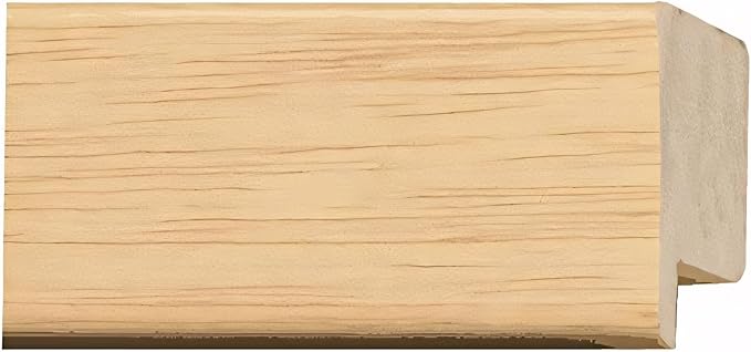 12x14 Frame Natural Wood with White Mat | 14x16 Frame Matted to 12x14 | Display Your Artwork Under UV Acrylic Shatter Guard Front, with Foam Board Backing and Wall Hanging Hardware - Solid Wood Frame