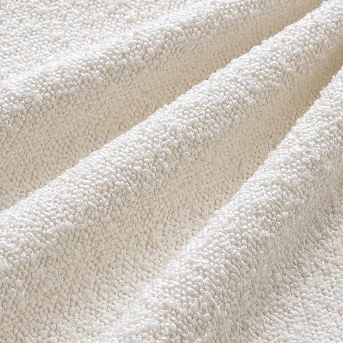 MIULEE Pack of 4 Christmas Decorative Textured Boucle Throw Pillow Covers 20x20 Inch White Accent Pillow Cases Soft Couch Cushion Covers for Modern Farmhouse Boho Chair Sofa Bed Livingroom Home Decor