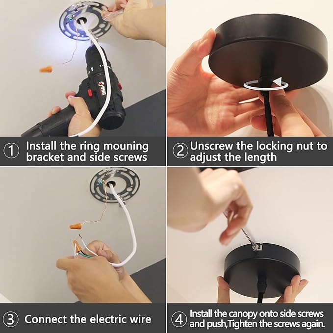 OKELI Pendant Lights, Modern Black Pendant Lights Fixture,3-CCT Unique Adjustable Focus LED Pendant Lighting for Kitchen Island,20W,2700/4000k/6000K, ETL(3Pack)