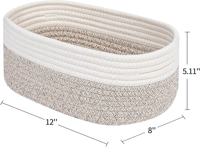 CubesLand Baskets for Shelves Storage,Cube Shelf Closet Storage Bins Set 3,Long-lasting &Skin-friendly Toy Basket Bin,Stylish Room Decor Basket,Woven Off White/Light Brown