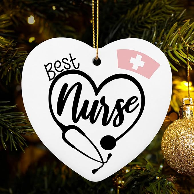 Nurse Gift for Women - Appreciation, Thank You Gifts for Nurses, Retirement Nurse Gift Ideas Nursing Gifts for Nurses - Heart Hanging Plaque