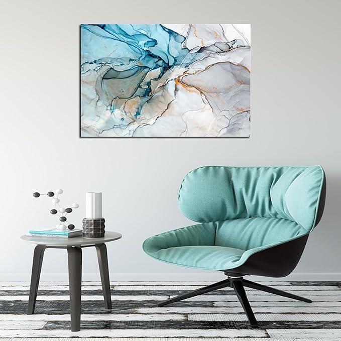 DZL Art A73881 Framed Wall Art Colorful Abstract Painting Background Canvas Wall Art Print Painting for Wall Decor Home Decor
