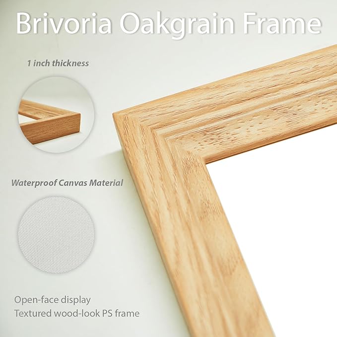 Brivoria Framed Canvas Wall Art Vintage Decor, Realistic Scandinavian Interior with Sunlit Window, Chair, Greenery and Autumn Light for Hallway Reading Nook Bathroom or Cozy Nature Display, 13"x16"