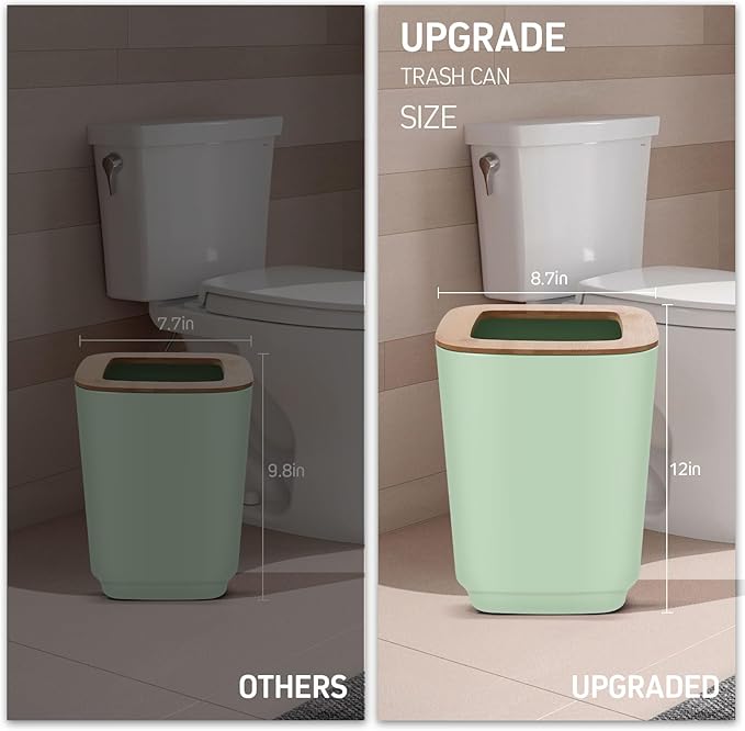 IMAVO Bathroom Accessories Set,Green Bathroom Set,11 Pieces Bathroom Accessory Set,Trash Can for Bathroom Accessories Décor and Housewarming Gifts