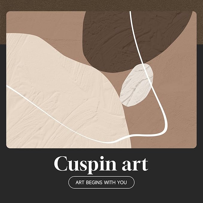 Framed Neutral Abstract Wall Art for Living Room, 4 Piece Earth Tone Modern Art Prints Paintings Artwork for Walls, Minimalist Brown Abstract Pictures for Hallway Dining Room Bedroom Office Wall Decor