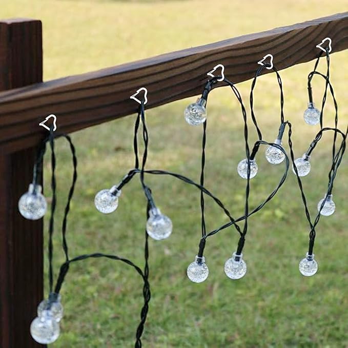 Lamp Wire Hook,Heart-Shaped Screw-in Wall Hooks for Outdoor Decor, Champagne Metal, Key Hook,Decorative Plant Hanging,Clothes Hook (White, 10Pcs)