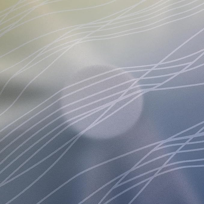 Estelar Textiler Yellow and Navy Blue Blackout Curtains for Boys Bedroom, Full Light Blocking Grommet Ombre Curtains for Living Room, Thermal Insulated Room Darkening Gradient Drapes, 42Wx63L,2 Panels