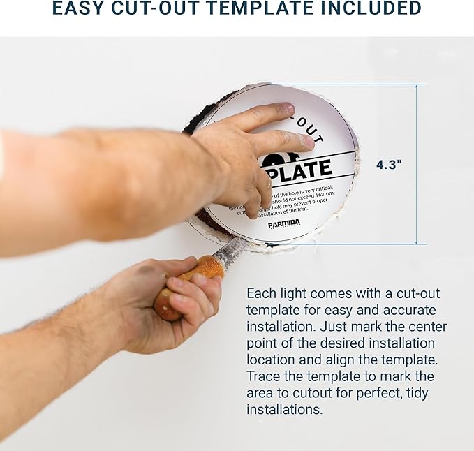 PARMIDA (6 Pack) 4 Inch 2HR Fire Rated LED Recessed Light, ETL, 5 Color Selectable 2700/3000/3500/4000/5000K, 9W Dimmable Ultrathin Canless Wafer Slim Panel Downlight, Wet/IC Rated, No Tenmat Needed