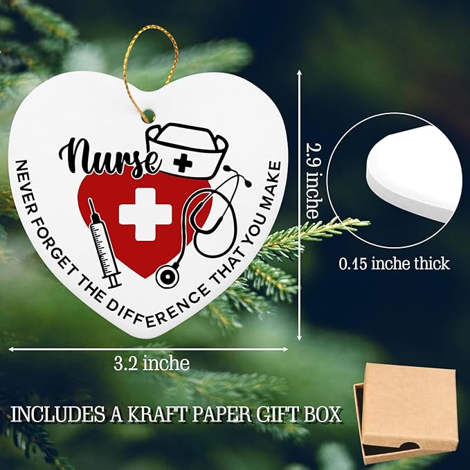 Nurse Gift for Women - Retirement, Thank You Gifts for Nurses Appreciation Nurse Gift Ideas Nursing Gifts for Nurses - Heart Hanging Plaque