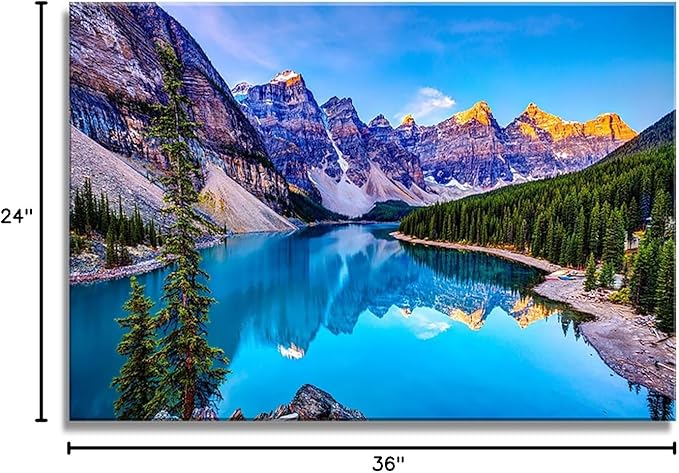 DZL Art S73269 Mountain and Lake Nature Landscape Wall Art House Wall Decoration Set Home Art Picture Home Bedroom Living Room Decoration Kitchen Office Wall Decor