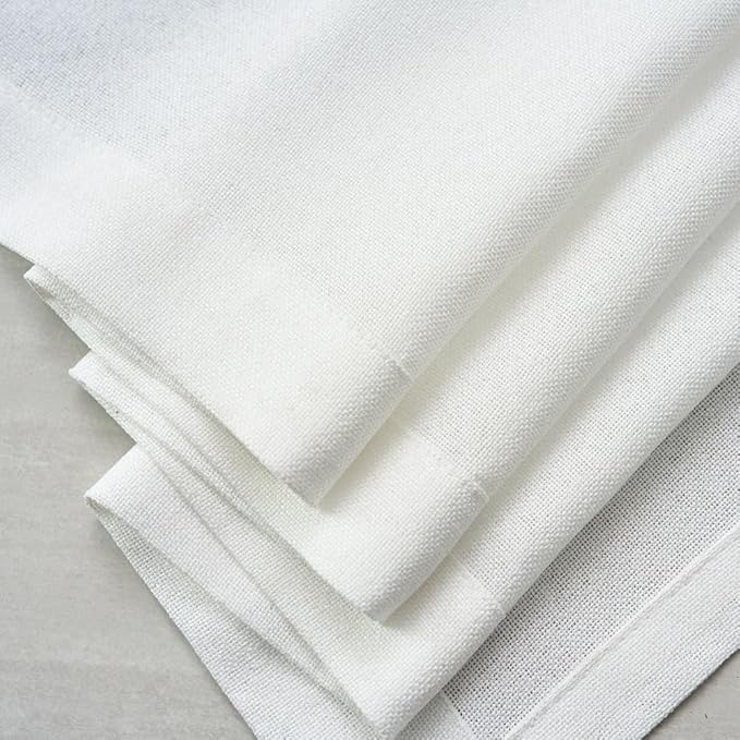 Off White Thick Linen Semi Sheer Curtains 108 Inches Long, Elegant Light Filtering Drapes Set of 2, Floor to Ceiling Pinch Pleat Curtain with Hooks