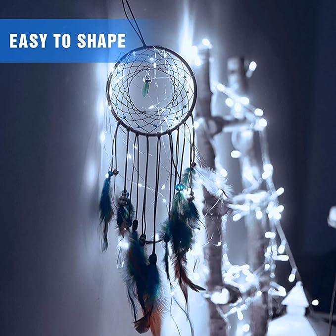 10 Pack Fairy Lights Battery Operated - 7ft 20 LED Twinkle Lights Copper Wire Mini String Lights Firefly Lights for Mason Jars DIY Crafts Christmas Wedding Party Centerpiece Table Decor, Cool White