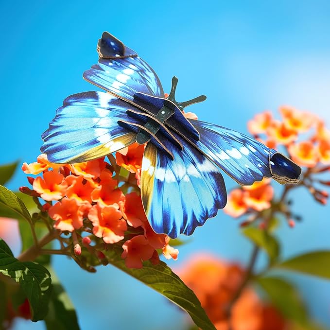 STEM Projects Preschool Toys for Kids, Eco-Friendly 3D Paper Puzzles for Children, Ideal Common Blue Morpho (Ages 7+)โฆโฆ