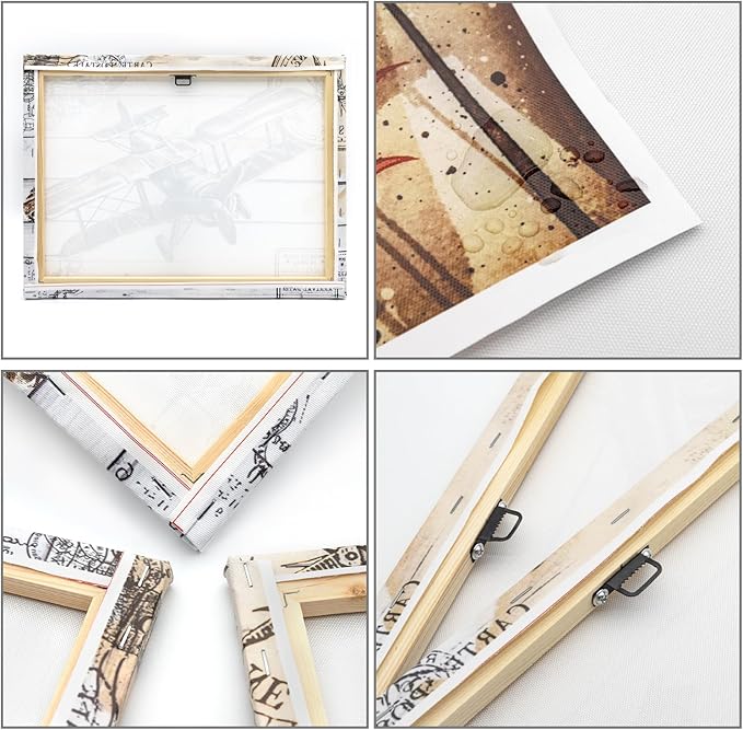 Fochorlo Seattle Wall Art City Skyline Picture Black and White Blue Wall Decor For Bedroom Living Room Office Gallery Wrapped 20"x48"