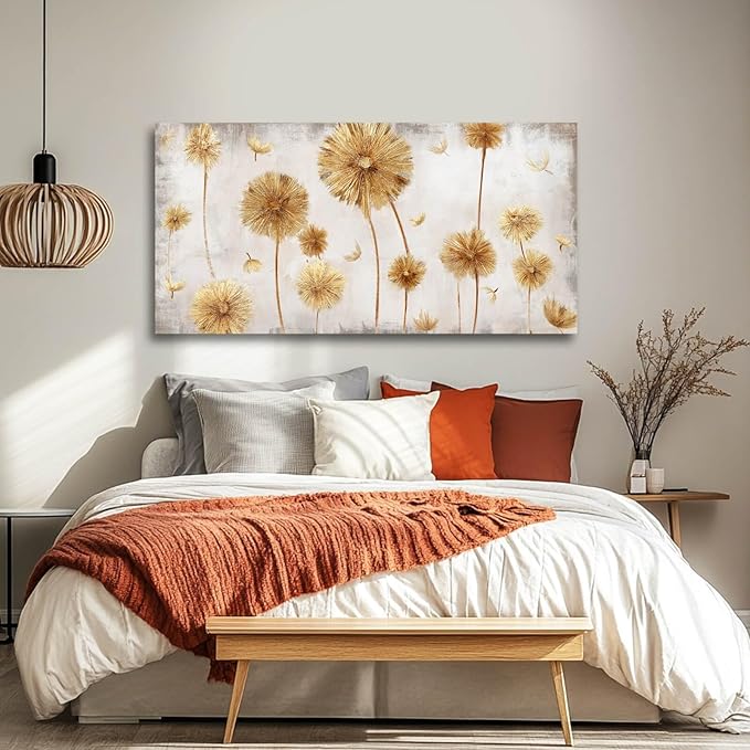 VAYIMDH Spring Wall Art Flower Wall Decor Large Artwork Floral Landscape Painting Nature Room Decor 24"x48"