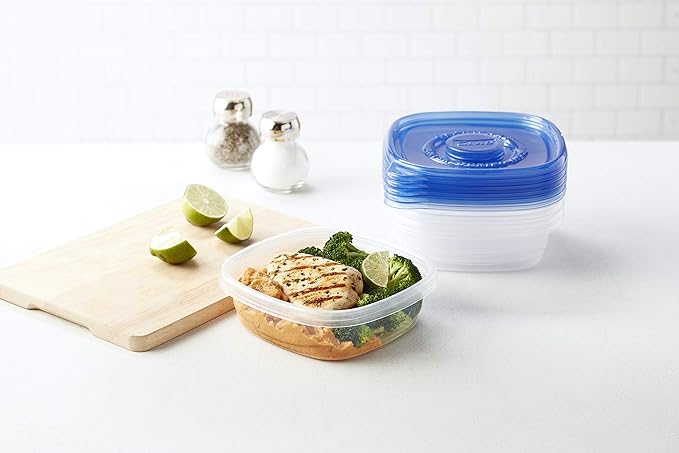 Glad Entrée Food Storage Containers, Medium Square (25 Oz) - 5 Count, Standard