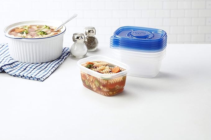 Glad Soup & Salad Food Storage Containers, Medium Rectangle (24 Oz) - (Pack of 6, 30 Count) | Strong and Durable Food Containers from Glad for Everyday Use | 24 Oz Food Storage Containers