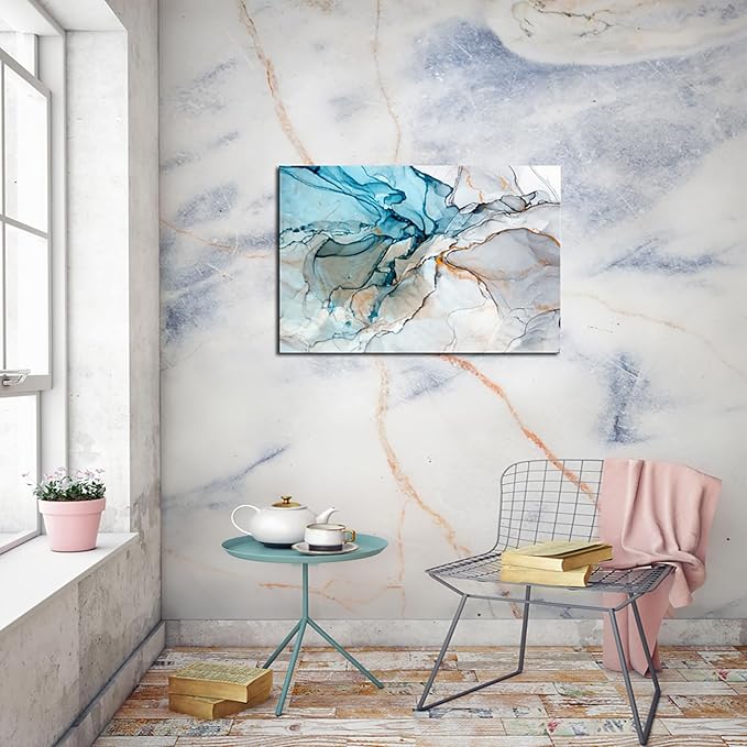 DZL Art A73881 Framed Wall Art Colorful Abstract Painting Background Canvas Wall Art Print Painting for Wall Decor Home Decor