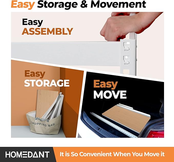 HOMEDANT 5 Tier White Storage Shelves Adjustable Laminated Boltless Garage Metal Shelving Unit Heavy Duty Utility Rack Shelf Warehouse Pantry Closet Kitchen 35.9" W x 16.2" D x 71.3" H White 10Pack
