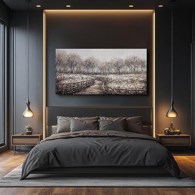 GAIDUOMAI Large Canvas Artwork Tree Pictures Wall Decor Flower Painting Vintage Botanical Wall Prints for Living Room Bedroom Kitchen 29"x58" Home Decor