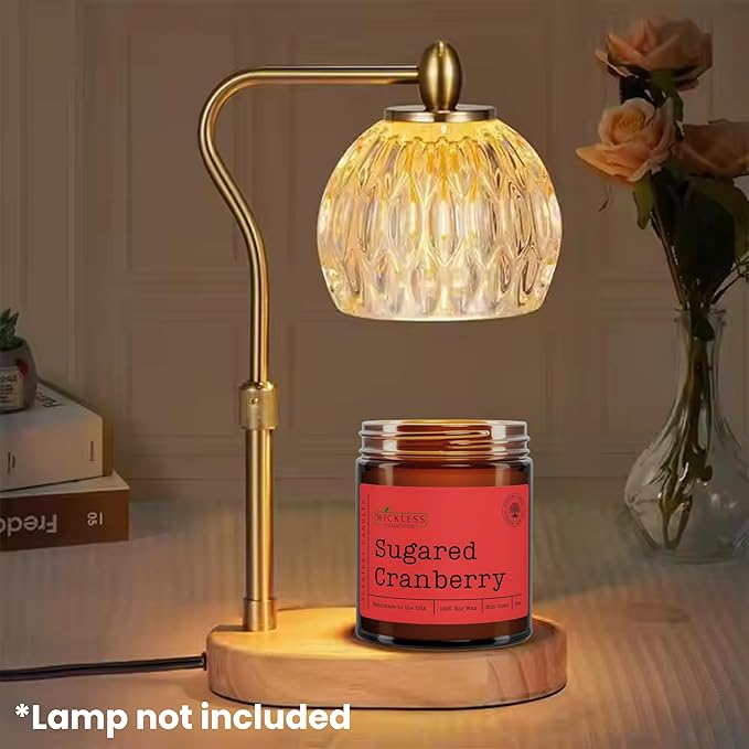 Wickless Candles for Candle Warmer Lamp, Many Scents to Choose, 100% Non-Toxic Soy Wax, Scented Candle Melts for Warming Plate, Handmade in The USA (Sugared Cranberry)