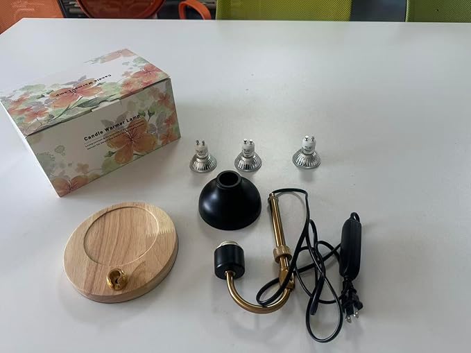 Candle Warmer Lamp with Timer & Dimmer, Adjustable Height Electric Candle Warmer with 3 Bulbs,Compatible with All Size Scented Candles, Wax Melt Warmer for Bedroom,Home Decor House Warming Gifts