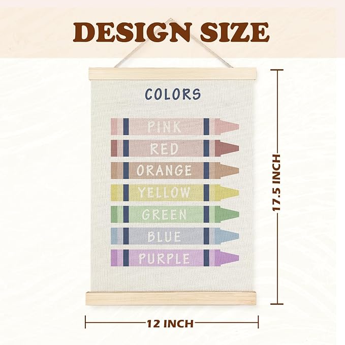 Supwhd Shapes Colors Posters for Classroom Wall, Shapes Colors Learning Poster Hanger Frame Wall Decor for Classroom Nursery Kids Room Playroom Preschool Decor, 12x16 Set of 2(Blue)