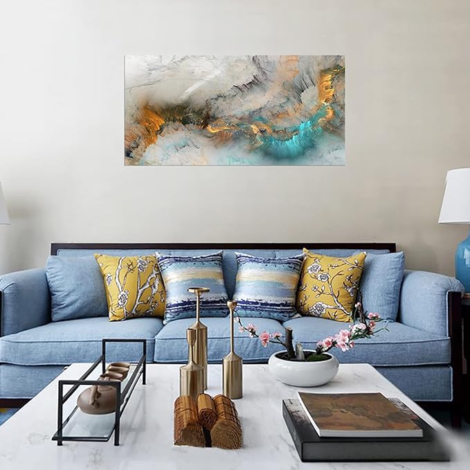 XXMWallArt FC3250 Abstract Canvas Wall Art Fancy Paint Canvas Print Painting Artwork for Living Room Bedroom Kitchen Home and Office Wall Decor