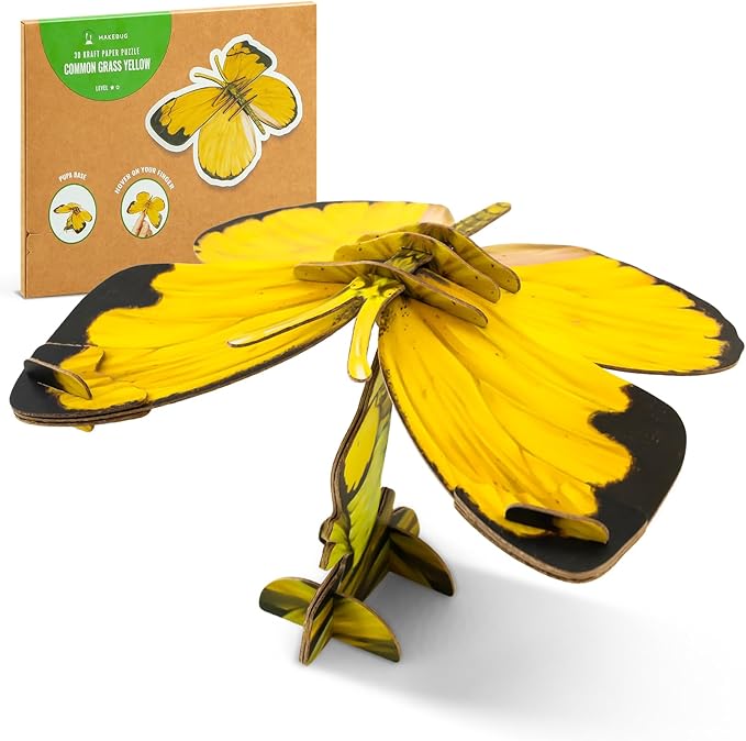 Fidget Toys Eco-Friendly 3D Paper Puzzles for Educational STEM Activities and Early Learning - Ideal Sensory Toys Gifts for Kids 7+(Grass Yellow)โฆโฆ