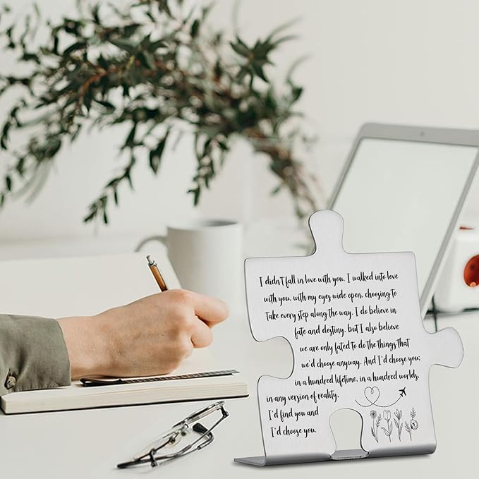 I’d Choose You Sign, Romantic Love Message Sign for Husband, Wife, Boyfriend, Girlfriend, Anniversary, Wedding, Valentine’s Day, Birthday Decorative Signs & Plaques YCC16