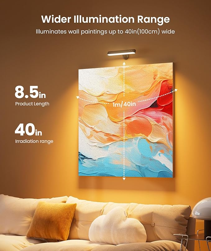 Rechargeable LED Wall Sconces for Bedroom,Wall Lights with Remote Control and Touch,360° Rotation,3 Colors Temperatures Dimmable Black Wall Lamps for Living Room with 15 RGB Colors,2 Pack