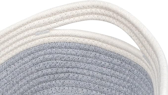 CubesLand Cube Shelf Storage Baskets for Organizing, Woven Shelf, Closet Bins Shelves Toy Basket Box Nursery Baby 2 Packs Organization Off White/Light Gray