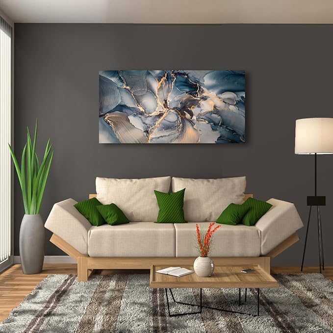 Color block Abstract Marble Grain Pictures Canvas Wall Art for Living room Bedroom Wall Decor,Smart Line Wall Art Print Paitnings for home Decor,Morden Artwork Full of Imagination Line Drawing Canvas