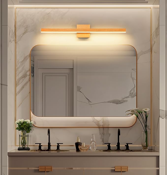 Joossnwell Bathroom Light Fixture Over Mirror Dimmable 5CCT Vanity Lights Bar 31.5 Inch Modern Bathroom Lighting Led Bath Vanity Light Gold and Black Mirror ETL Certificated