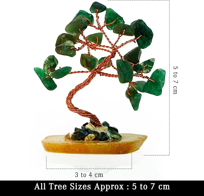 Crystal Tree for Positive Energy, 7 Chakra Stones and Healing Crystals Tree of Life, Money Bonsai Trees, Feng Shui Décor for Home and Office Desk Decoration, Spiritual & Good Luck Gifts Set of 6 Trees