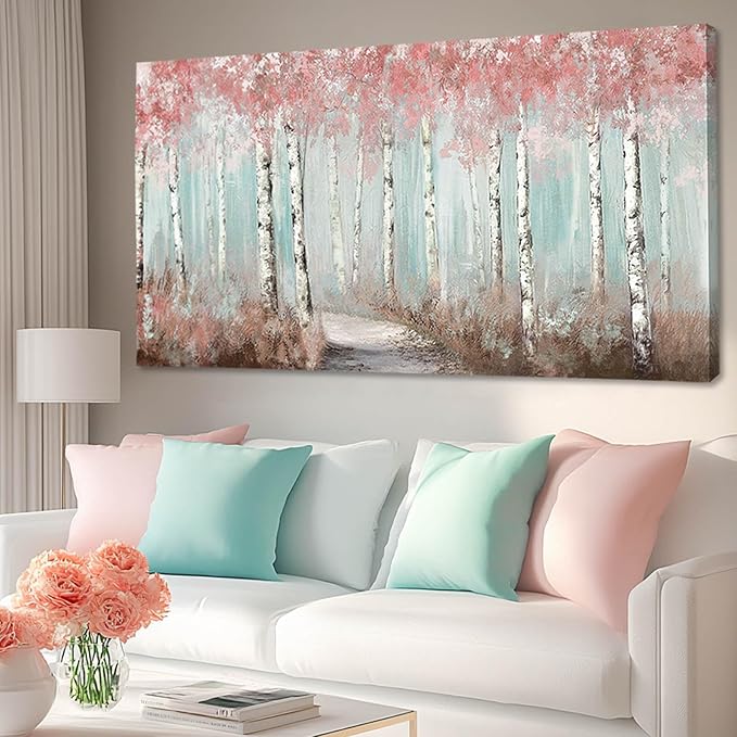 SDYA Canvas Art Wall Decor for Living Room - Botanical Wall Art - Room Decor for Women - Winter Landscape Decorations for Bedroom Kitchen Office 24x48 Inches