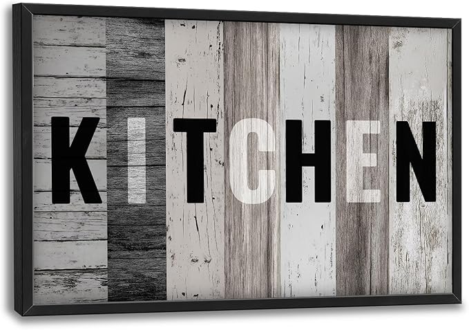 Lovira Kitchen Sign Large Canvas Wall Art Decor Pictures Prints Painting Framed Modern Home Artwork for Kitchen Dining Roomt 24"x36"