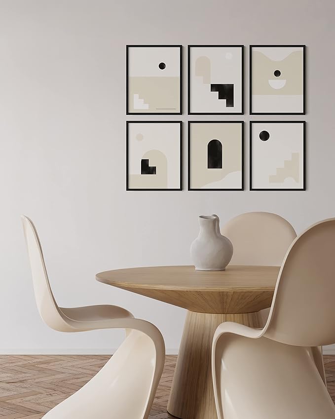 HAUS AND HUES Picture Frame, Set of 6 - 12x16 Black Oak Wood, Poster Frame for Wall Art