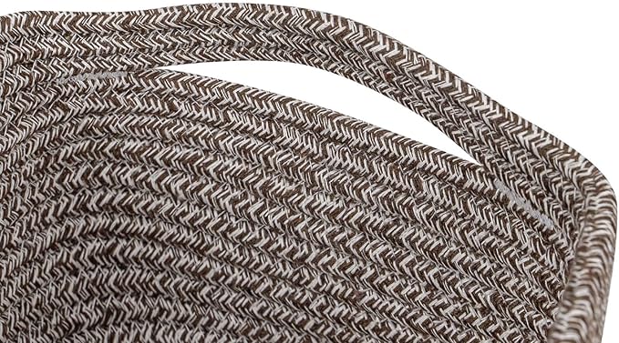 CubesLand Woven Basket for Organizing/Storage,Cube Shelf Closet Storage Baskets Bins,Long-lasting &Skin-friendly Toy Storage Basket,Stylish Room Decor Basket,Rope Basket,Mixed Brown Basket for Shelves