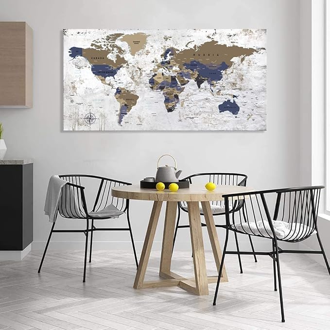 ZEYDRT Wall Art of the World Painting Canvas Wall Art for Office Living Room Canvas Art Wall Decorations Prints for Background for Home Office Decoration 30"x60" โฆ