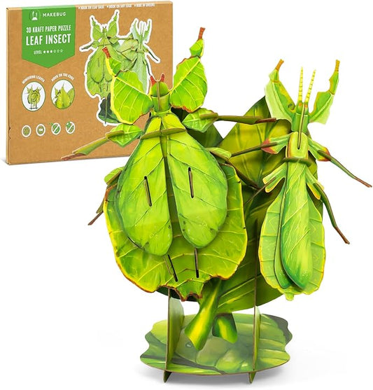 STEM 3D Paper Puzzles Fidget Toys and Sensory Toys for Kids and Toddlers - Autism and ADHD Educational Birthday Puzzles (Phyllium)