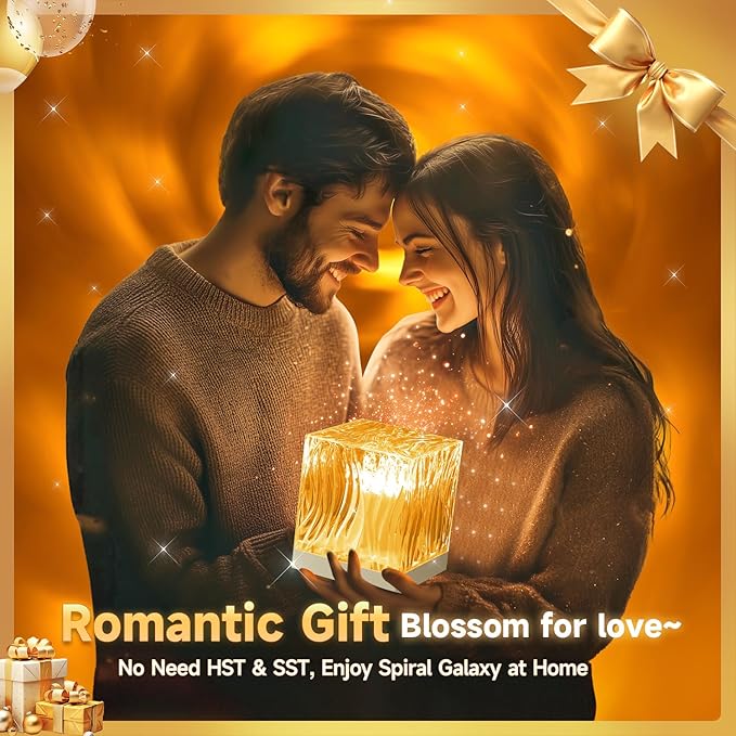 Flower Lamp Purple Pink Lights,18 Colors Cool Crystal Tornado Lamp Planetarium Projector,Dimmable Solar System Projector Decorative Flower Lights,Girly Pink Room Decor Aesthetic Purple Gifts for Women