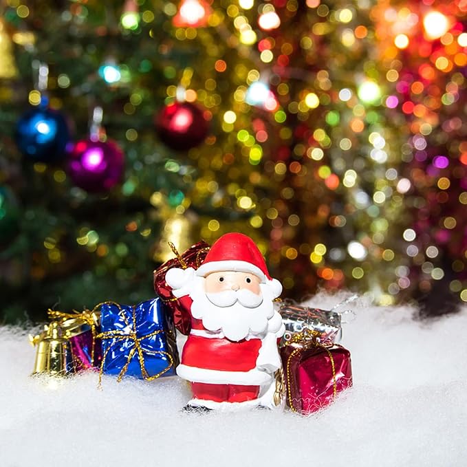 Apragaz Christmas Fake Snow Decoration, Artificial Snow Fluffy Fake Snow Decor, Flame Resistant Indoor Snow for Winter Village, Nativity, Christmas Tree, Christmas Decoration(5.6 OZ)