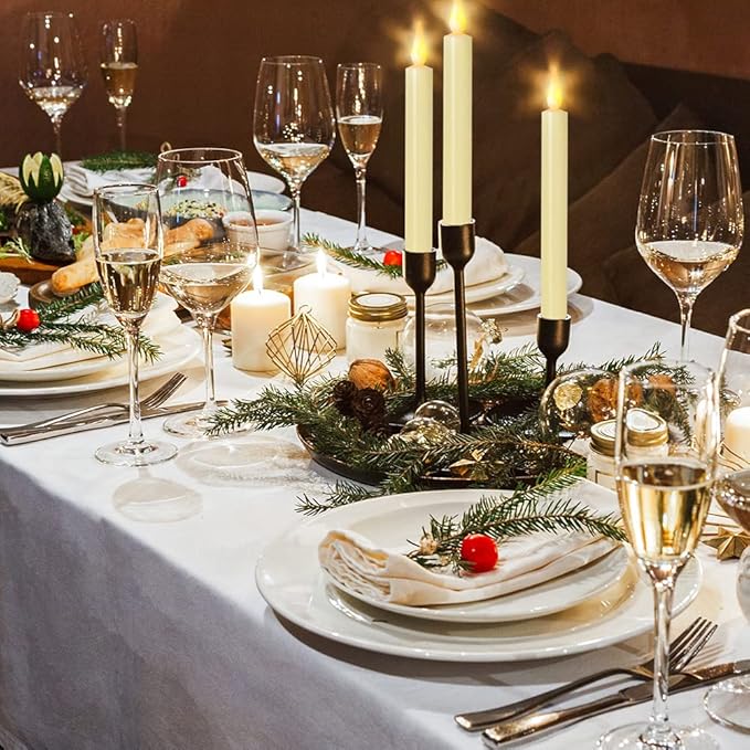 Strg Halloween Flameless Candles with Remote Timer, Christmas Window Taper Candles with Suction Cup and Magnetic Base Battery Operated Candle Sticks for Christmas Halloween Decorations (9 Pack)