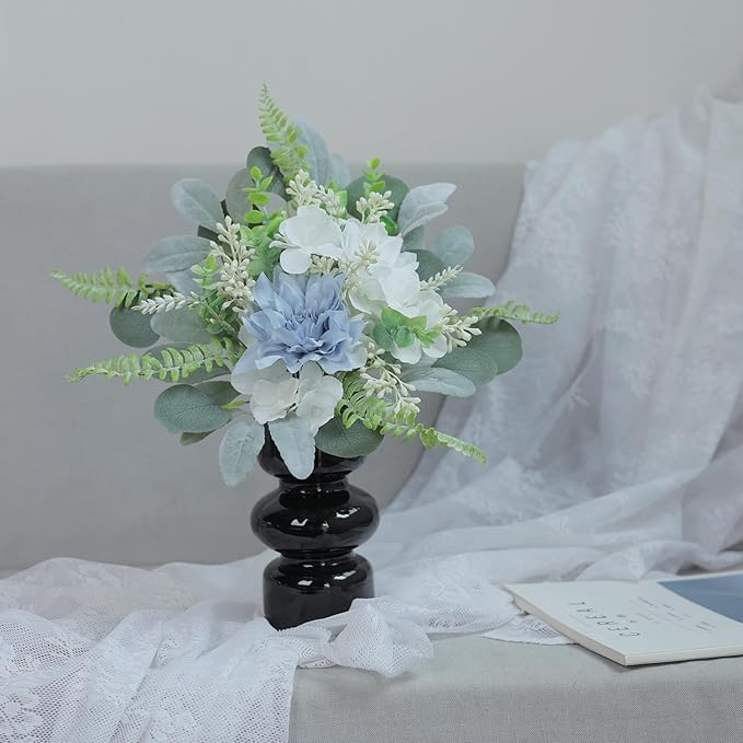 YXZZWL Artificial Greenery Stems Box Set,75 Pcs with 7 Kinds of Faux Greenery Branches Fake Eucalyptus for Wedding DIY Bouquets Floral Arrangement Table Centerpieces (Dusty Green & Beige)