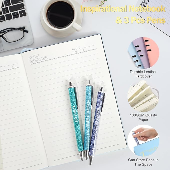Employee Appreciation Gifts, Appreciation Gifts for Coworkers, 8 Pcs Christmas Gift for Employees Coworkers Teacher Staff Principal Nurse, Cool Thank You Gifts Baskets w/ Tumbler Notebook (Blue)