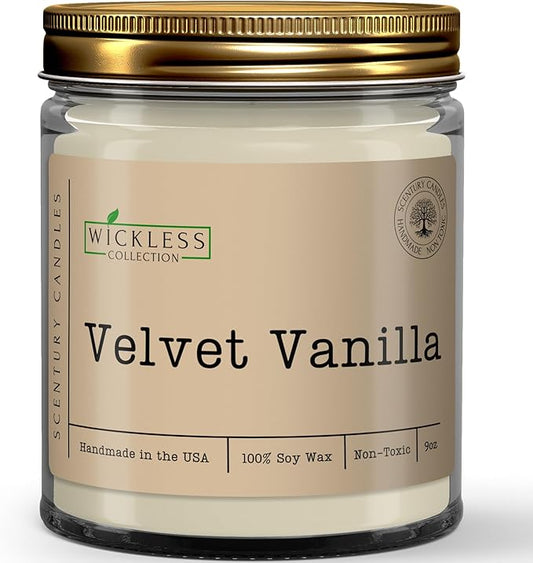 Wickless Candles for Candle Warmer Lamp, Many Scents to Choose, 100% Non-Toxic Soy Wax, Scented Candle Melts for Warming Plate, Handmade in The USA (Velvet Vanilla Clear)