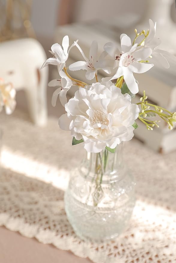 Serra Flora Artificial Flowers Combo Box Set Faux Flowers Bulk Flower Leaf with Stems Arrangements for DIY Wedding Bouquets Party Table Centerpieces Home Decorations Indoor Outdoor